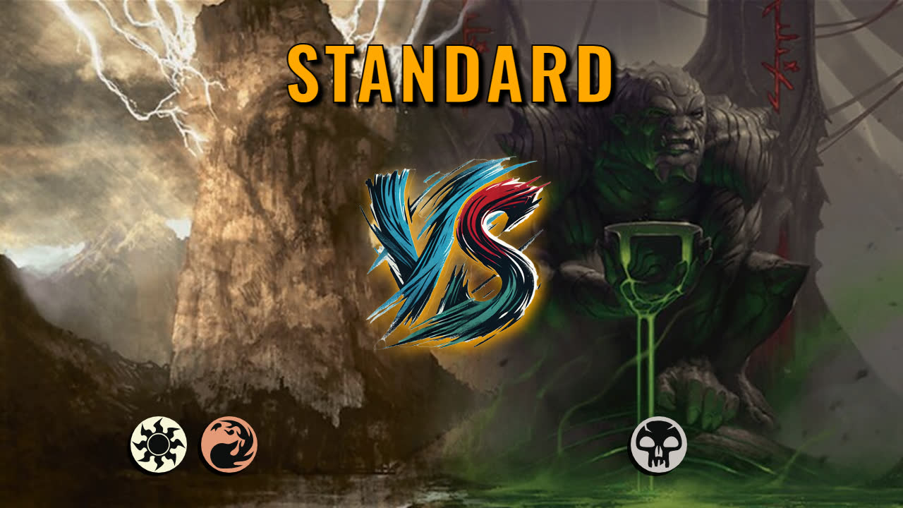 Watch MTG Arena Standard Video - Boros Aggro by CunicoliGoblin VS Mono Black Aggro by keeen - 7b2878