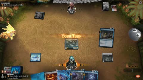 Watch MTG Arena Video Replay - Emry, Lurker of the Loch by saitama VS Raffine, Scheming Seer by rwegmann - Historic Brawl