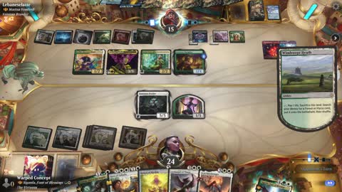 Watch MTG Arena Video Replay - Sigarda, Font of Blessings by Warped Concept VS Marina Vendrell by Lebaneselatte - Historic Brawl
