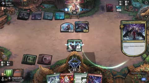 Watch MTG Arena Video Replay - Temur Midrange by DamienF16 VS Dimir Midrange by koslov - Premier Draft