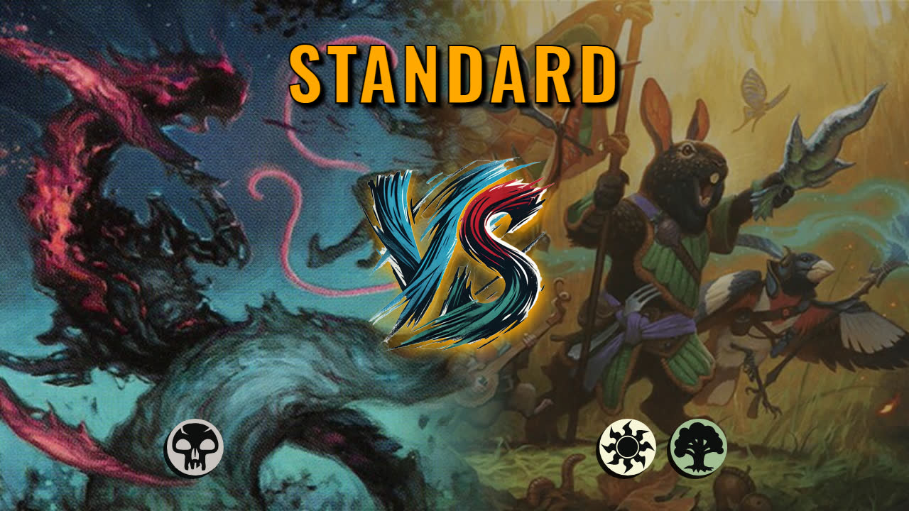 Watch MTG Arena Standard Video - Mono Black Aggro by Numbskull VS Selesnya Aggro by Patatamancer - 69c87d