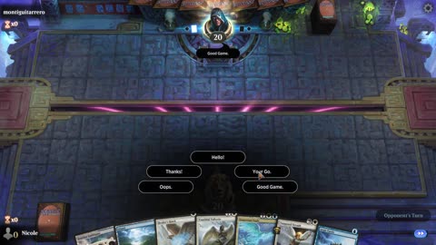 Watch MTG Arena Video Replay - Azorius Midrange by Nicole VS 5 Color Aggro by montiguitarrero - Standard Play