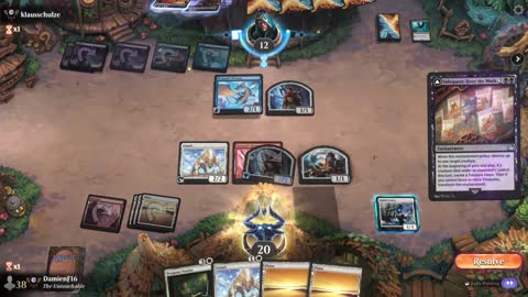 Watch MTG Arena Video Replay - Boros Midrange by DamienF16 VS Sultai Midrange by klausschulze - Premier Draft