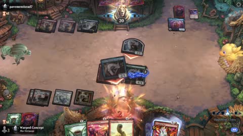 Watch MTG Arena Video Replay - Gruul Midrange by Warped Concept VS Izzet Midrange by pavementisrad7 - Premier Draft