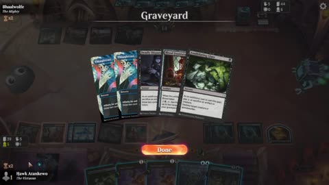 Watch MTG Arena Video Replay - Grixis Control by Hawk Atankewo VS Dimir Control by Bhaalwolfe - MWM Historic Pauper