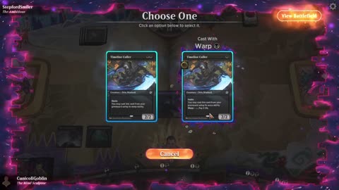 Watch MTG Arena Video Replay - Mono Black Aggro by CunicoliGoblin VS Esper Aggro by StepfordSmiler - Alchemy Play