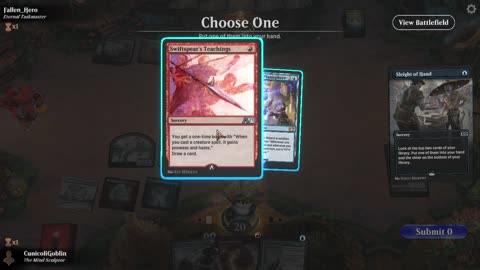 Watch MTG Arena Video Replay - Izzet Midrange by CunicoliGoblin VS Selesnya Aggro by Fallen_Hero - Alchemy Play