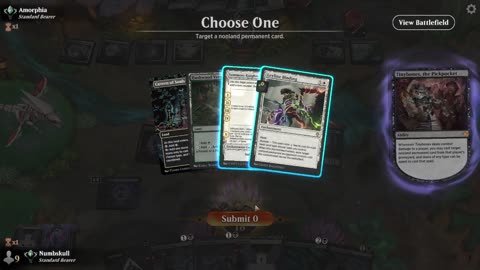 Watch MTG Arena Video Replay - Mono Black Aggro by Numbskull VS Selesnya Midrange by Amorphia - Standard Ranked