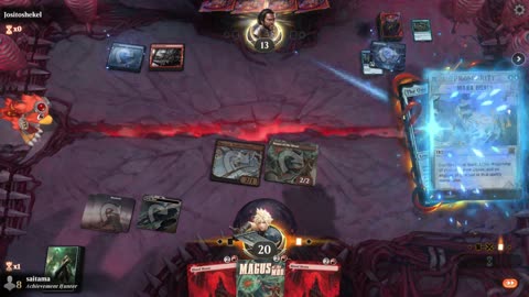 Watch MTG Arena Video Replay - Mono Red Midrange by saitama VS Dimir Control by Jositoshekel - Timeless Play