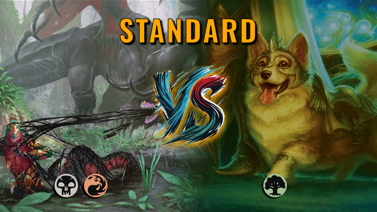 Watch MTG Arena Standard Video - Rakdos Aggro by Numbskull VS Mono Green Aggro by Ramagem - a5629b
