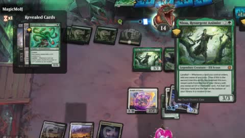 Watch MTG Arena Video Replay - Orzhov Aggro by GBThundaII VS Mono Green Midrange by MagicMoH - Standard Play