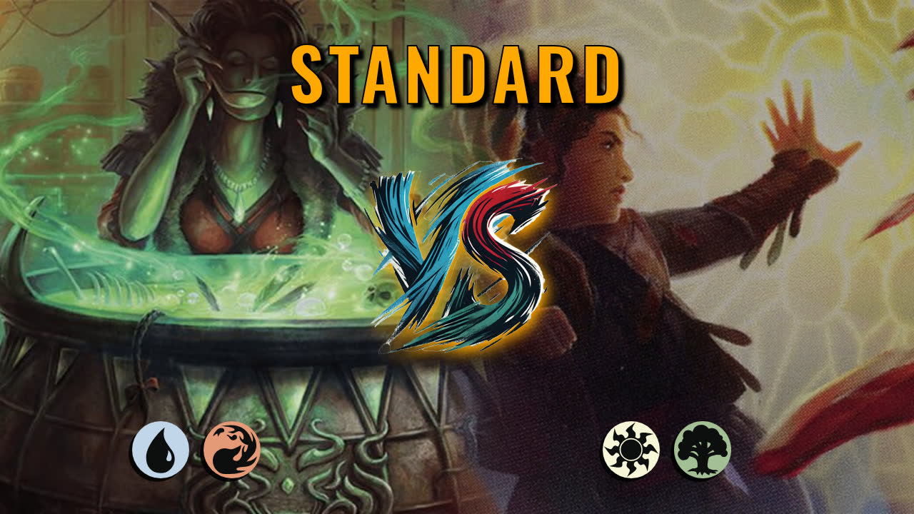 Watch MTG Arena Standard Video - Izzet Midrange by CunicoliGoblin VS Selesnya Aggro by iamthecolerbear - c59acf
