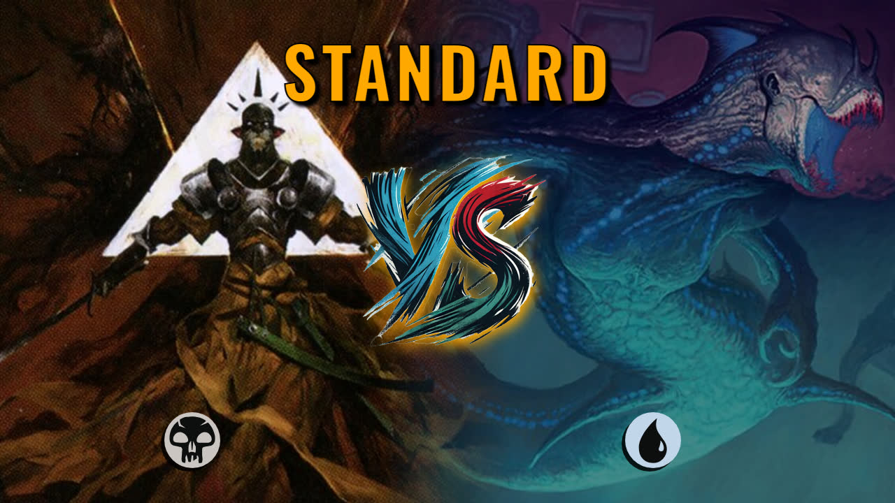 Watch MTG Arena Standard Video - Mono Black Midrange by Numbskull VS Mono Blue Aggro by Dai - 220183