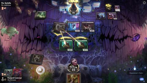Watch MTG Arena Video Replay - Mono Green Midrange by Warped Concept VS Mono Black Aggro by The Hafalla - MWM Standard Pauper