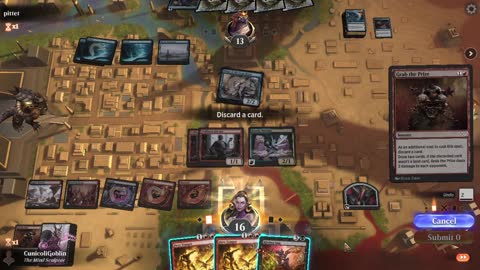 Watch MTG Arena Video Replay - Rakdos Midrange by CunicoliGoblin VS Mono Blue Aggro by pittet - MWM Historic Pauper