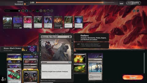 Watch MTG Arena Video Replay - Mono Black Aggro by Numbskull VS Gruul Aggro by Gnideo - Traditional Standard Ranked