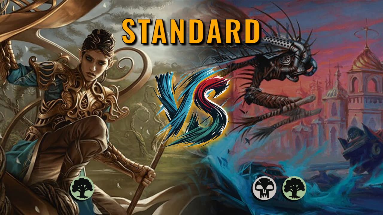 Watch MTG Arena Standard Video - Mono Green Midrange by CunicoliGoblin VS Golgari Midrange by mndk27 - d5d3d8