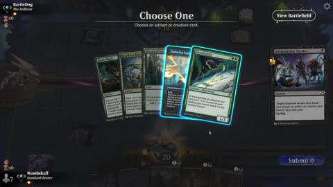 Watch MTG Arena Video Replay - Mono Black Midrange by Numbskull VS Simic Midrange by BattleDog - Traditional Standard Ranked