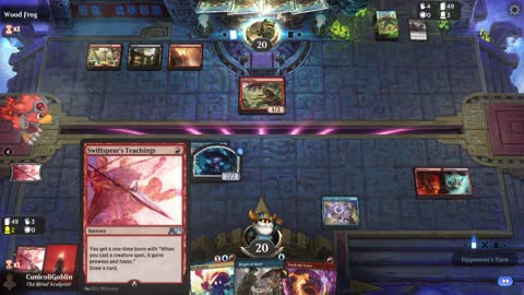 Watch MTG Arena Video Replay - Izzet Midrange by CunicoliGoblin VS Rakdos Aggro by Wood Frog - Alchemy Play