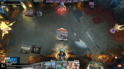 Watch MTG Arena Video Replay - Thalia and The Gitrog Monster by saitama VS Jhoira, Ageless Innovator by haly - Historic Brawl