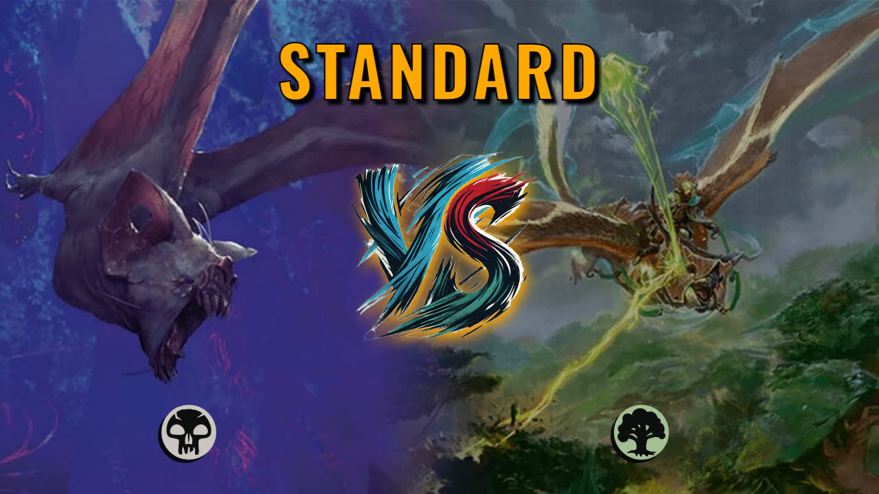 Watch MTG Arena Standard Video - Mono Black Midrange by CunicoliGoblin VS Mono Green Aggro by whales - 6ef124