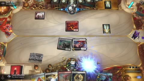 Watch MTG Arena Video Replay - Boros Aggro by CunicoliGoblin VS WBRG Midrange by Spell_Heart - Traditional Historic Ranked