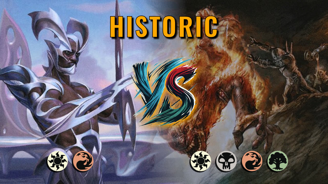 Watch MTG Arena Historic Video - Boros Aggro by CunicoliGoblin VS WBRG Midrange by Spell_Heart - a51724