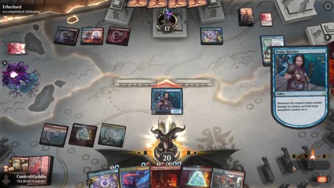 Watch MTG Arena Video Replay - Izzet Midrange by CunicoliGoblin VS Izzet Aggro by Etherlord - Alchemy Play