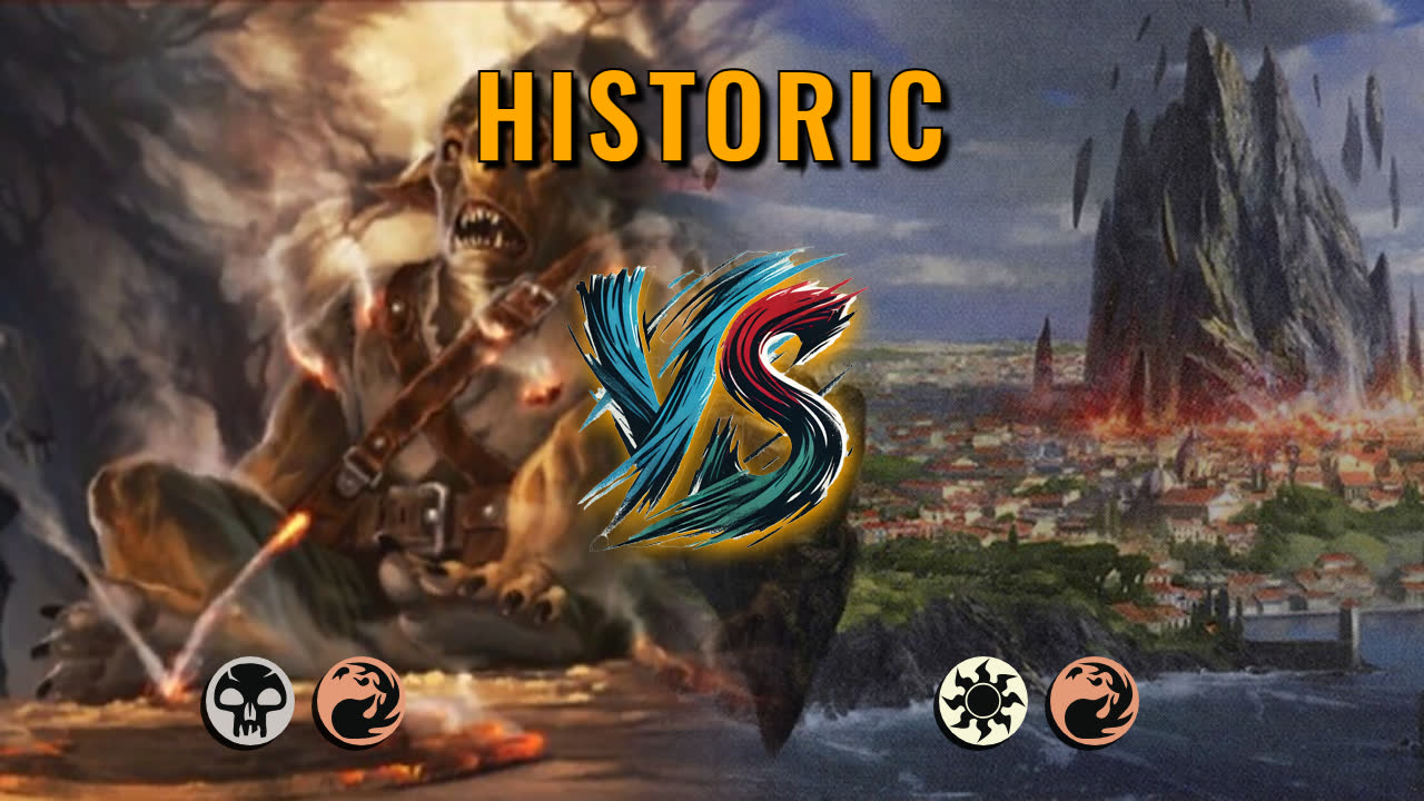 Watch MTG Arena Historic Video - Rakdos Aggro by CunicoliGoblin VS Boros Midrange by GrantWillsirson - 9829c5