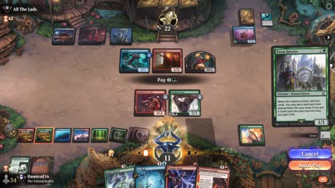 Watch MTG Arena Video Replay - Temur Midrange by DamienF16 VS Grixis Midrange by All The Lads - Premier Draft