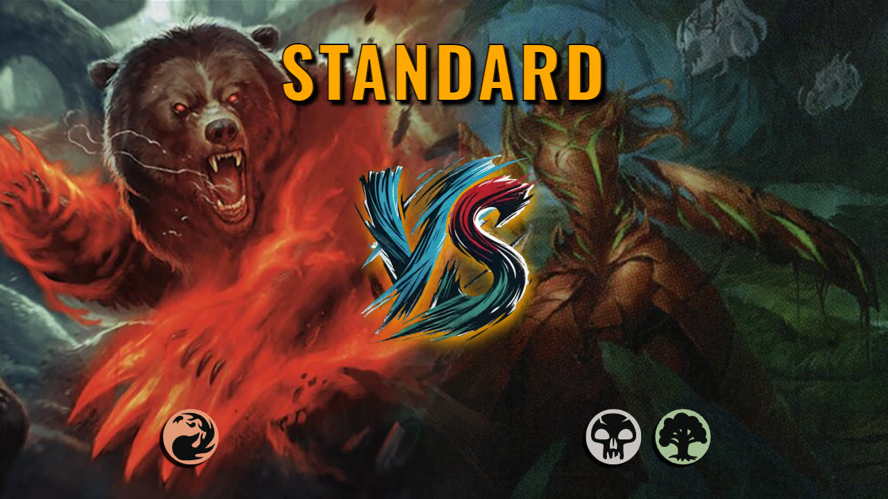 Watch MTG Arena Standard Video - Mono Red Aggro by GBThundaII VS Golgari Midrange by milkman - 74eb9d