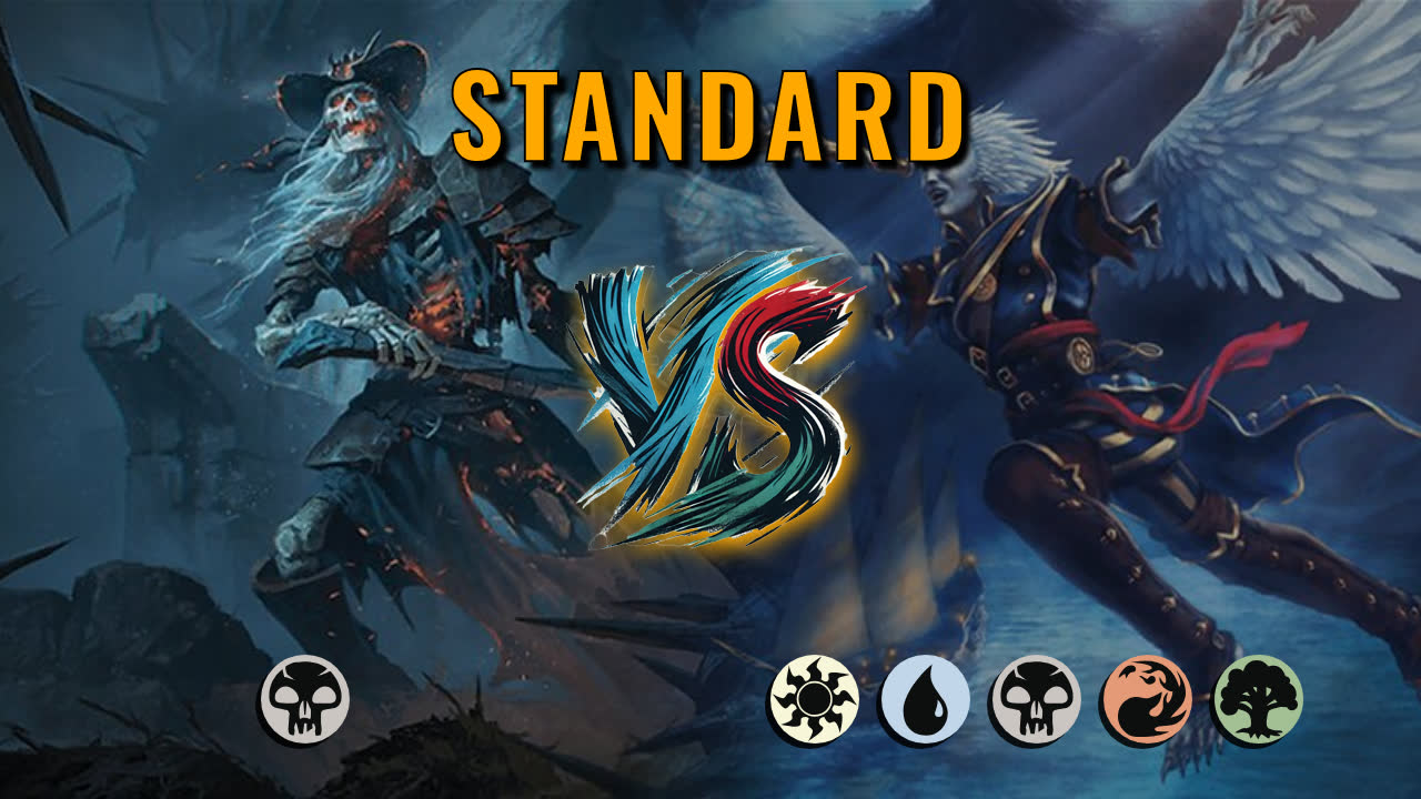 Watch MTG Arena Standard Video - Mono Black Aggro by Numbskull VS 5 Color Aggro by The Killah - c18e2a