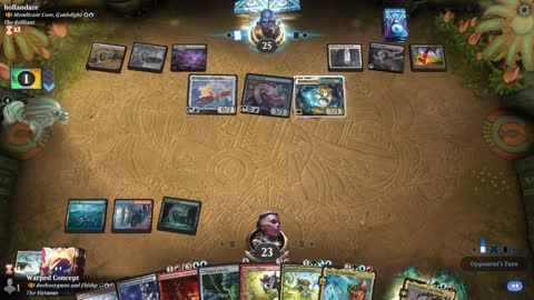 Watch MTG Arena Video Replay - Borborygmos and Fblthp by Warped Concept VS Mendicant Core, Guidelight by hollandaze - Historic Brawl