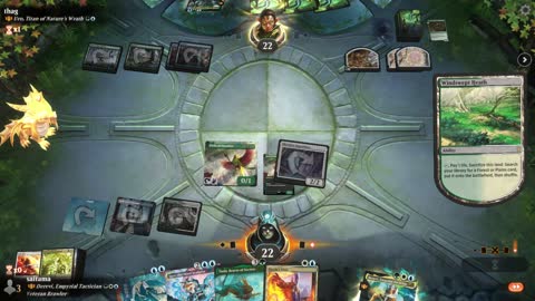 Watch MTG Arena Video Replay - Derevi, Empyrial Tactician by saitama VS Uro, Titan of Nature's Wrath by thag - Historic Brawl