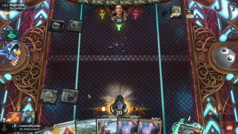 Watch MTG Arena Video Replay - Jeskai Midrange by CunicoliGoblin VS 5 Color Midrange by MagicSven - Alchemy Ranked