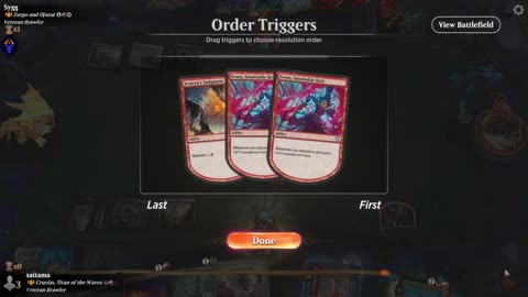 Watch MTG Arena Video Replay - Crucias, Titan of the Waves by saitama VS Zurgo and Ojutai by Sygg - Historic Brawl