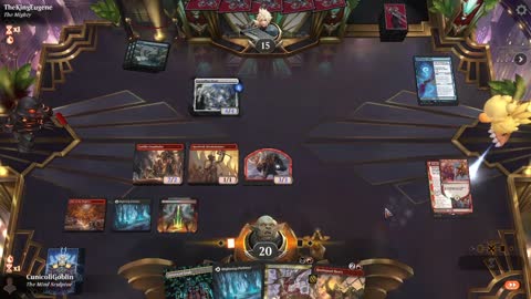 Watch MTG Arena Video Replay - Rakdos Aggro by CunicoliGoblin VS Mono Blue Midrange by TheKingEugene - Traditional Historic Play