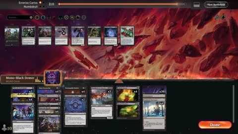 Watch MTG Arena Video Replay - Mono Black Aggro by Numbskull VS Izzet Midrange by Errerias Carlos - Traditional Standard Ranked