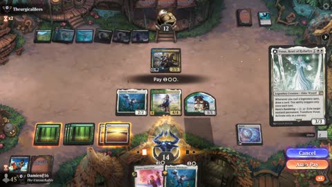 Watch MTG Arena Video Replay - Selesnya Midrange by DamienF16 VS Sultai Midrange by TheurgicalBees - Premier Draft