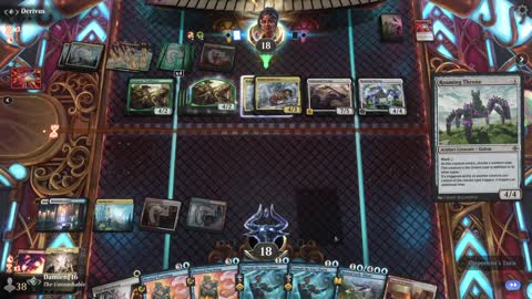 Watch MTG Arena Video Replay - Jeskai Control by DamienF16 VS Temur Midrange by Derivus - Traditional Standard Ranked