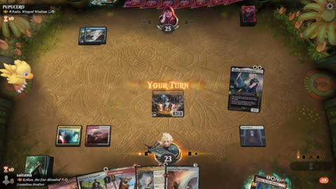 Watch MTG Arena Video Replay - Kellan, the Fae-Blooded // Birthright Boon by saitama VS A-Nadu, Winged Wisdom by PUPUCERO - Historic Brawl