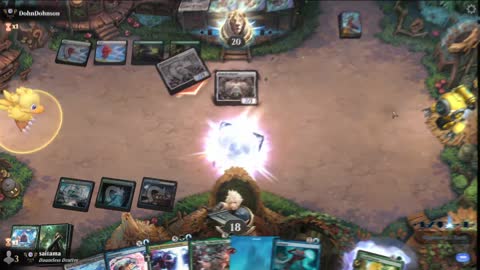 Watch MTG Arena Video Replay - Sultai Midrange by saitama VS Selesnya Midrange by DohnDohnson - Premier Draft