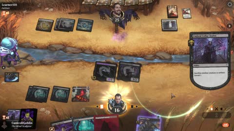 Watch MTG Arena Video Replay - Mono Black Aggro by CunicoliGoblin VS Azorius Midrange by Learner101 - Alchemy Play
