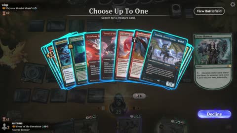 Watch MTG Arena Video Replay - Ureni of the Unwritten by saitama VS Tatyova, Benthic Druid by wisp - Historic Brawl