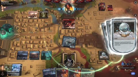 Watch MTG Arena Video Replay - Dimir Midrange by CunicoliGoblin VS 5 Color Aggro by DGenesys - Traditional Historic Play
