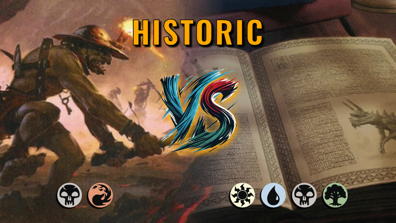 Watch MTG Arena Historic Video - Rakdos Aggro by CunicoliGoblin VS WUBG Midrange by Bugeater - 33ae09