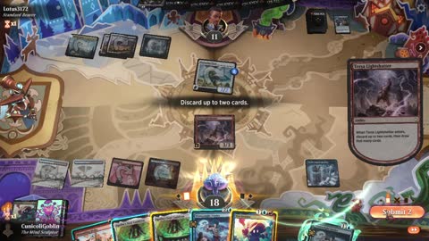 Watch MTG Arena Video Replay - Izzet Midrange by CunicoliGoblin VS Esper Aggro by Lotus3172 - Standard Event