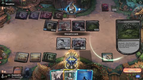 Watch MTG Arena Video Replay - Selesnya Midrange by DamienF16 VS Rakdos Midrange by Morph€us - Premier Draft