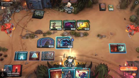 Watch MTG Arena Video Replay - Izzet Midrange by CunicoliGoblin VS Mono Green Aggro by GUSTANAPPO - Alchemy Play