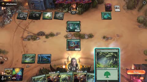 Watch MTG Arena Video Replay - Simic Midrange by utku VS Selesnya Midrange by allhailmelon - Standard Ranked